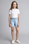 100% Cotton Paperbag Jean Shorts for Girls B8113A826Sm - 2