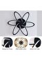 Ayrum LED Flushmount - Iron+Acrylic - Black - 71 cm - 6