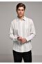 Regular Fit Shirt Neck Striped Men's Anthracite Long Sleeve Shirt