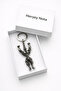 Unisex Muscular Body Figured Metal Keychain Silver Color Durable Design - 3