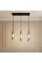 New In Delight 6-Light Glass Chandelier - Smoke Black - 70 cm - 2