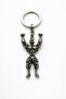 Unisex Muscular Body Figured Metal Keychain Silver Color Durable Design - 2