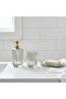 Adelyn Glass Floral Bath Set/3 Green