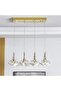 LED Chandelier-Ceramic+Metal+Crystal-D60xH120xW60-Golden