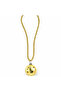 Retro Disco Ball Shaped 80 &amp; # 39;Ers 90 &amp; # 39; Gold Color Plastic Necklace - 2