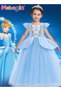 Princess Cinderella Dress Clothes with a Bow, Pretend Princess Skirt Set for Girls Kids Suit for Eve - 3