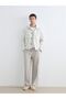 Loose Fit Shirt Collar Men's Gabardine Jacket - 3