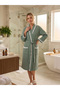 Pike Kimono Women's Bathrobe - Dressing Gown - Elegant Ruffle Detail - 2