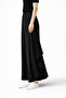 Women's Wide-Legged Trousers – High-Waisted, Elastic, Slit Detail, Loose-Fitting Summer Pants - 2