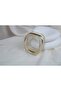 Klpç092 Transparent Resin Gold Bracelet Set with Gold Details