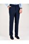 Slim Fit Bel Detailed Trousers Navy Blue T14926 - 3