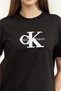Short Sleeve Classic Monologo Metallic Crew Neck Women's Black T-Shirt Lv047E819G-Ub1 - 5