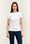 Mini Triangle Women's Slim Fit T-Shirt White