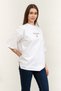 Ss Oversize Ck Ny Tee Women's Crew Neck T-Shirt White - 2