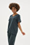 New Season Women's Modal-Cotton V-Neck Pajama Set - 7