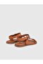 Evira Genuine Leather Women's Tan Sandals - 4