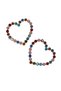 MULTI Gold-color A Pair of European and American Romantic Valentine's Day Trendy Multi-Color Sparkli - 7