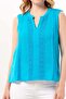 Sleeveless Ceylan Şile Bezi Summer Lace Short Blouse Turquoise Trkz - 3