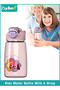 Kids Water Bottles with Straws, Portable Leakproof Water Cups with Adjustable Straps, Cartoon Drink