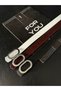 3-Piece Oval Silver Buckle Women's Trouser Belt, Jacket Belt, Shirt Belt, Dress Belt - 2