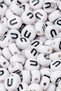 4X7 mm Flat Single Letter - U - Alphabet Beads Lettered Beads 100 Pieces - 2