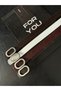 4-Piece Oval Silver Buckle Women's Trouser Belt, Jacket Belt, Shirt Belt, Dress Belt - 4