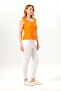 Sleeveless Cunda Crew Neck Summer Embroidered Muslin Blouse Orange Trnc - 6