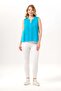 Sleeveless Ceylan Şile Bezi Summer Lace Short Blouse Turquoise Trkz
