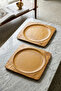 Livelli Savana 25 cm Porcelain Square Serving Plate 2 Pieces - 2
