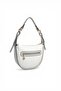 White - Women's Shoulder Bag with Gray Logo Sp1270 - 4