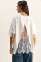 Women's White Back Detailed Lace Garnished T-Shirt 1073 60286023 - 8