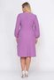 Apsen Women's Lilac Plus Size Slit Detailed V-Neck Midi Crepe Dress 4479/110 - 5