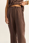 Women's Cocoa Padded Belt Detailed Pocketed Vest with Elastic Waist Pocketed Modal Suit 7502 60286137 - 7