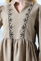 Forshe Women's Embroidery Detailed Blouse Brown - 3