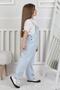 Girl's Heart Detail Denim Salopet Overalls 3/10 Years Old - 3