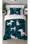 Cute Dog Patterned Digital Printed Special Design Single Duvet Cover Set Without Sheets