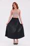 Pleated Midi Skirt Plus Size High Waist Elastic Casual & Stylish Women's Skirt - 8