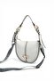 White - Women's Shoulder Bag with Gray Logo Sp1270 - 5
