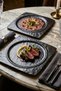 Livelli Glam 25 cm Porcelain Square Serving Plate 2 Pieces