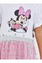 Girls Pink Minnie Mouse Print Dress - 3