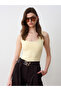 20977 Thick Strap Basic Top-Light Yellow
