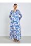 Blue All Over Digital Print Jalabiya