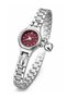Women's Steel Watch Silver Color with Burgundy Dial Luxury |   Vintage Elegant Bracelet Model Classic Wristwatch - 2