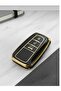 Toyota Ch-R Corolla Rav4 Land Cruiser Camry 3 Button Nano Key Case Cover Black Gold