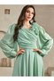 Green 3D Flower Detail Fold Pleat Maxi Dress - 6