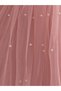Girls Faux Pearl Detail Bow Decoration Mesh Party Dress - 2
