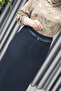 Women's Clothing Plus Size Belted Hidden Slit Detailed Lined Crepe Fabric Skirt - 7