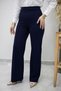 Lycra Green Wide Leg Trousers Tsd260161 Navy Blue