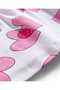 All Over Heart Printed Flutter Sleeves Dress - White - 3