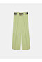 72670 Double Belted Pleated Trousers-F.Green - 5
